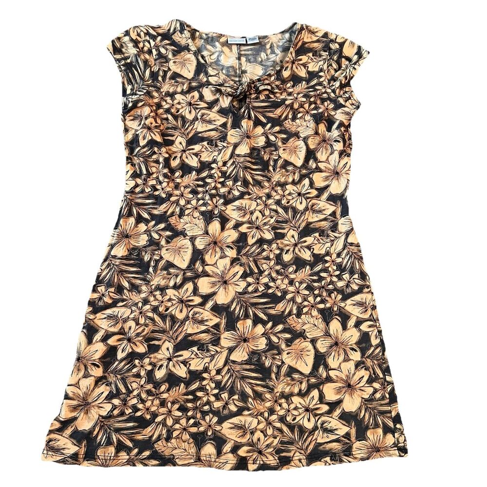 Newport News Dress Large Beaded Floral